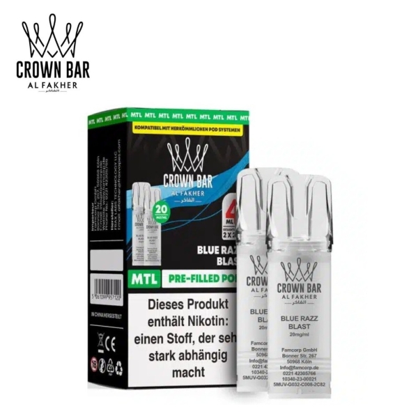 Al Fakher 600 - Blue Razz Blast - Prefilled Pod 2ml/ Stück